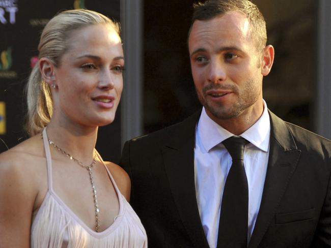 South African Olympic athlete Oscar Pistorius and Reeva Steenkamp. Picture: AP