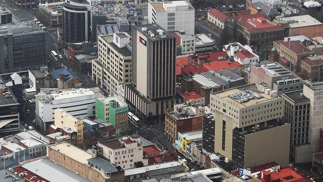 generic aerials in Tasmania. Hobart CBD