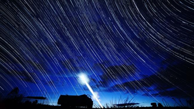 Photographer Grant Schwartzkopff – searching for the Eta Aquariids meteor shower, which looks like ‘shooting stars’ but are actually dust shed from comet Halley long, long ago.