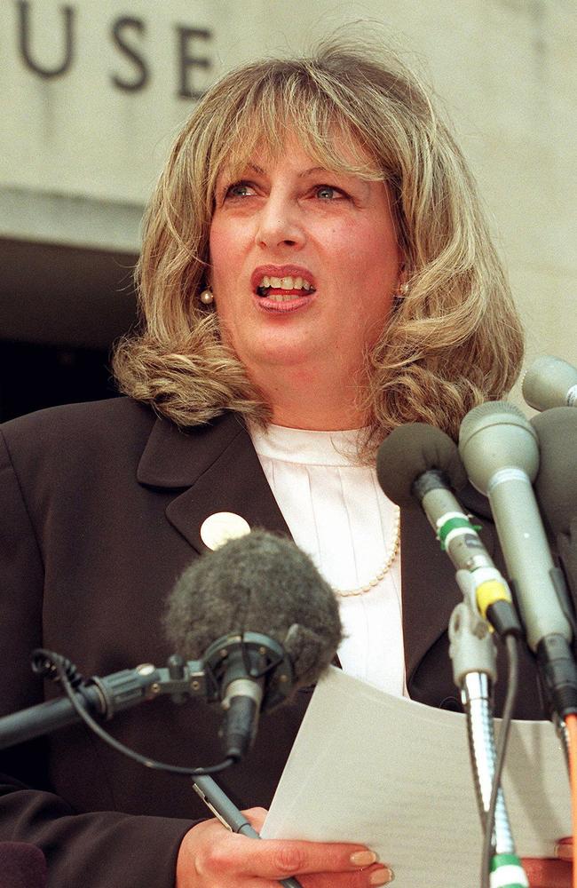 Linda Tripp, pictured in 1998, has died aged 70. Picture: AFP