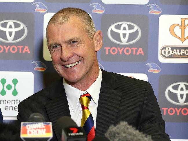 AFL - Adelaide Football Club announce their new coach - former Port Adelaide assistant Phil Walsh. Walsh at the press conference today with new CEO Andrew Fagan. PHOTO SARAH REED