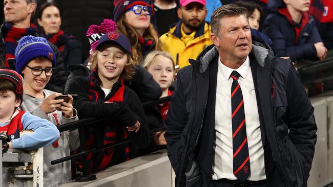 Melbourne CEO Gary Pert addressed a number of questions about the club’s proposed new home on Tuesday night. Picture: Michael Klein