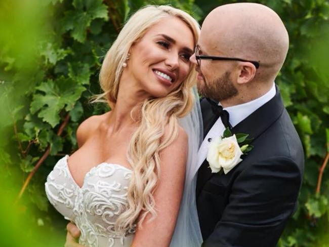 Brooke Vitnell-Leembruggen with her husband Julian on their wedding day. Picture: Facebook