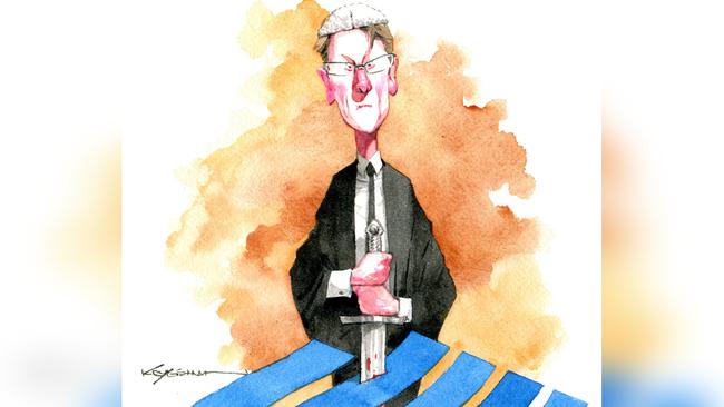 Justice Michael O'Bryan. Illustration: Sturt Krygsman