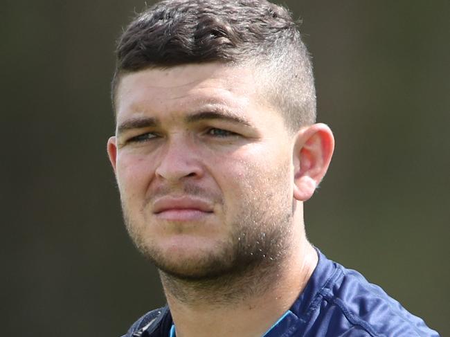 Gold Coast Titans' Ash Taylor  during  training at Parkwood on the Gold Coast.Photograph : Jason O'Brien