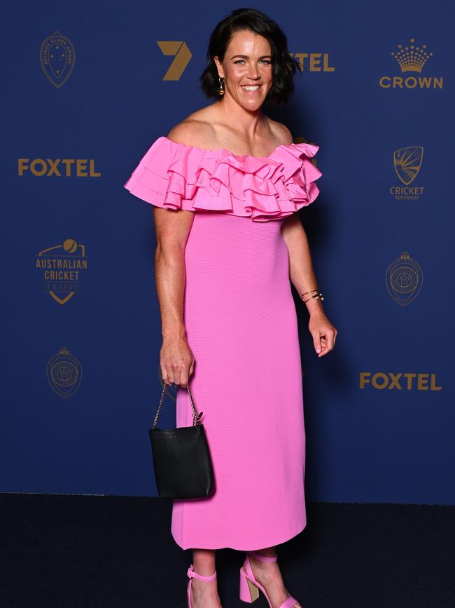 Grace Harris stunned in pink. Picture: Morgan Hancock/Getty Images for Cricket Australia