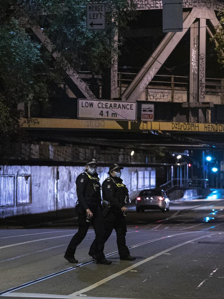 Swan Street after the 2020 AFL Grand Final. Picture: Getty Images