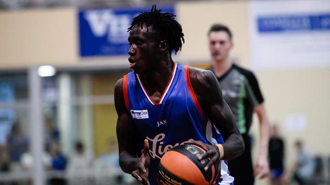 Central Districts’ Jimma Dau in action against Forestville. Picture: AAP/Morgan Sette.