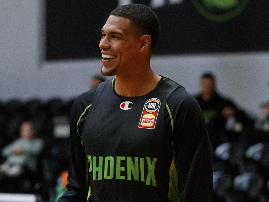 Trey Kell is all smiles at Phoenix training. Picture: SEM Phoenix Media