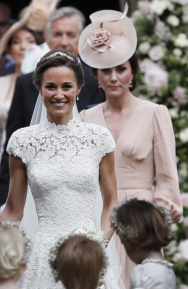 Unlike older sister Kate, Pippa hadn’t experienced severe morning sickness. Picture: Kirsty Wigglesworth — Pool/Getty Images