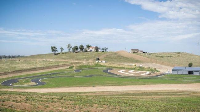 The Two Tracks and View of the Pit Area - the back of the Visitor Centre at Luddenham Raceway