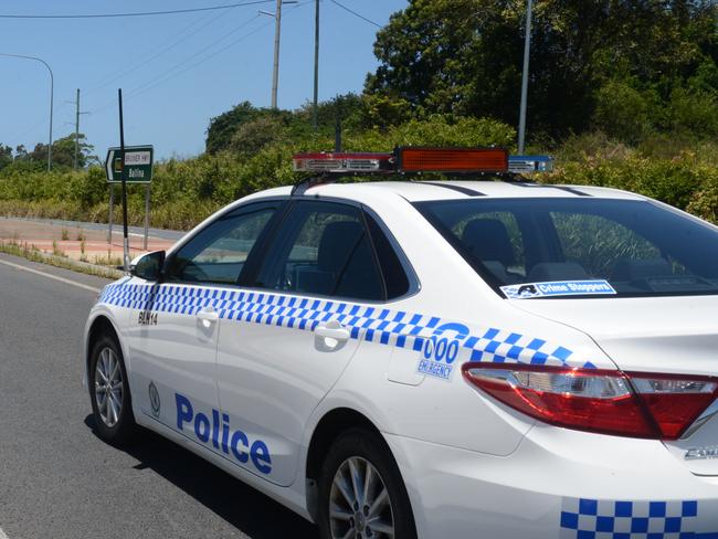 Emergency services at the scene of a fatality on the Bruxner Highway at Alstonville.