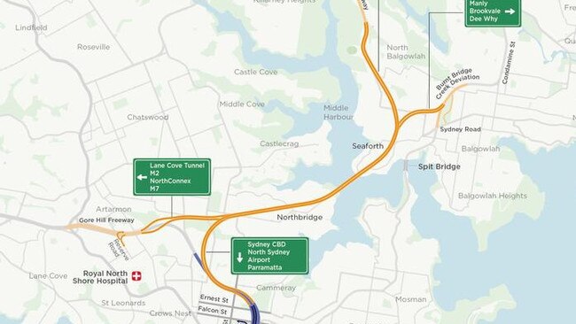 A diagram of the Beaches Link tunnel which was cancelled by the State Government earlier this year.