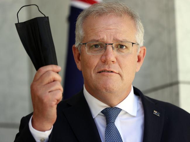 , CANBERRA, AUSTRALIA, DECEMBER 22, 2021 - NewsWire Photos; Prime Minister Scott Morrison during a press conference at Parliament House in Canberra. Picture: NCA NewsWire / Gary Ramage