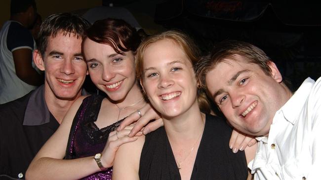 Liam Gibney, Anna Willis, Liz Pearson & Anthony Edwards at Mantaz Club & Bar Pic Bryan Lynch AD085015