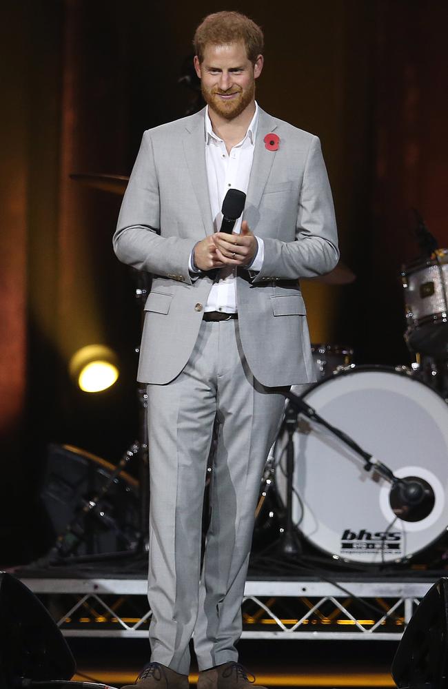 Closing Ceremony of the 2018 Invictus Games in Homebush, Sydney. HRH Prince Harry pictured as the ceremony ends. Picture: Sam Ruttyn