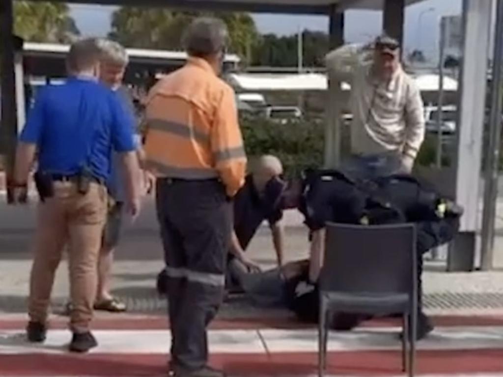 Luke Linsley Thorpe is arrested at Kawana Shopping World.