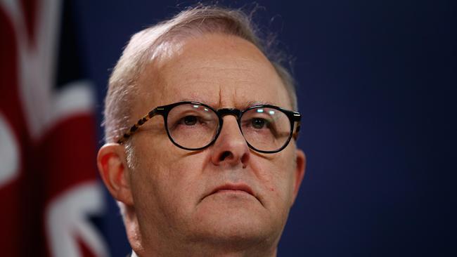 SYDNEY, AUSTRALIA - NewsWire Photos DECEMBER 20, 2023: Prime Minister Anthony Albanese and New Zealand Prime Minister Christopher Luxon during a joint press conference at the Commonwealth Parliament offices on Wednesday. Picture: NCA NewsWire / Nikki Short