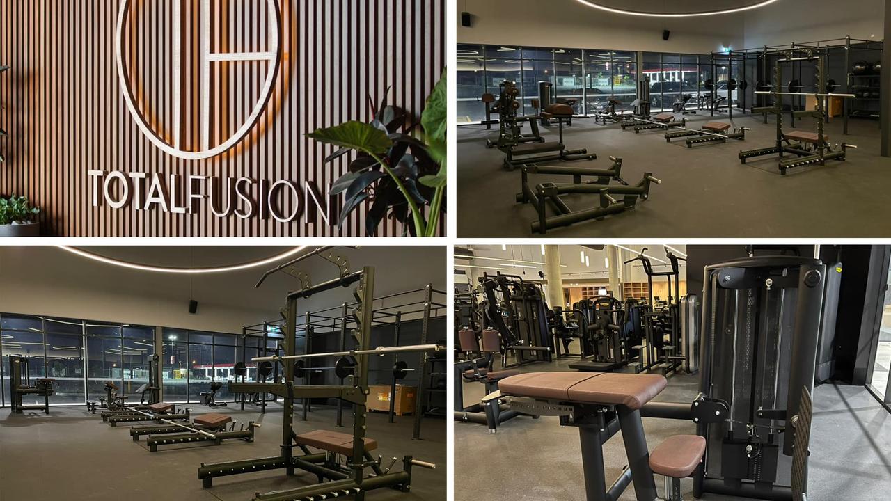 A collage of gym equipment at Total Fusion Morningside. Picture: Total Fusion/Facebook