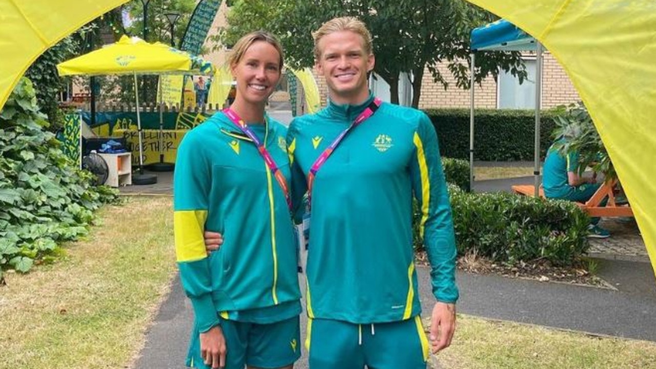 The happy couple are hoping to dominate in the pool.