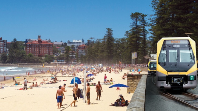 A rail link to the northern beaches was touted by the NRMA last year.