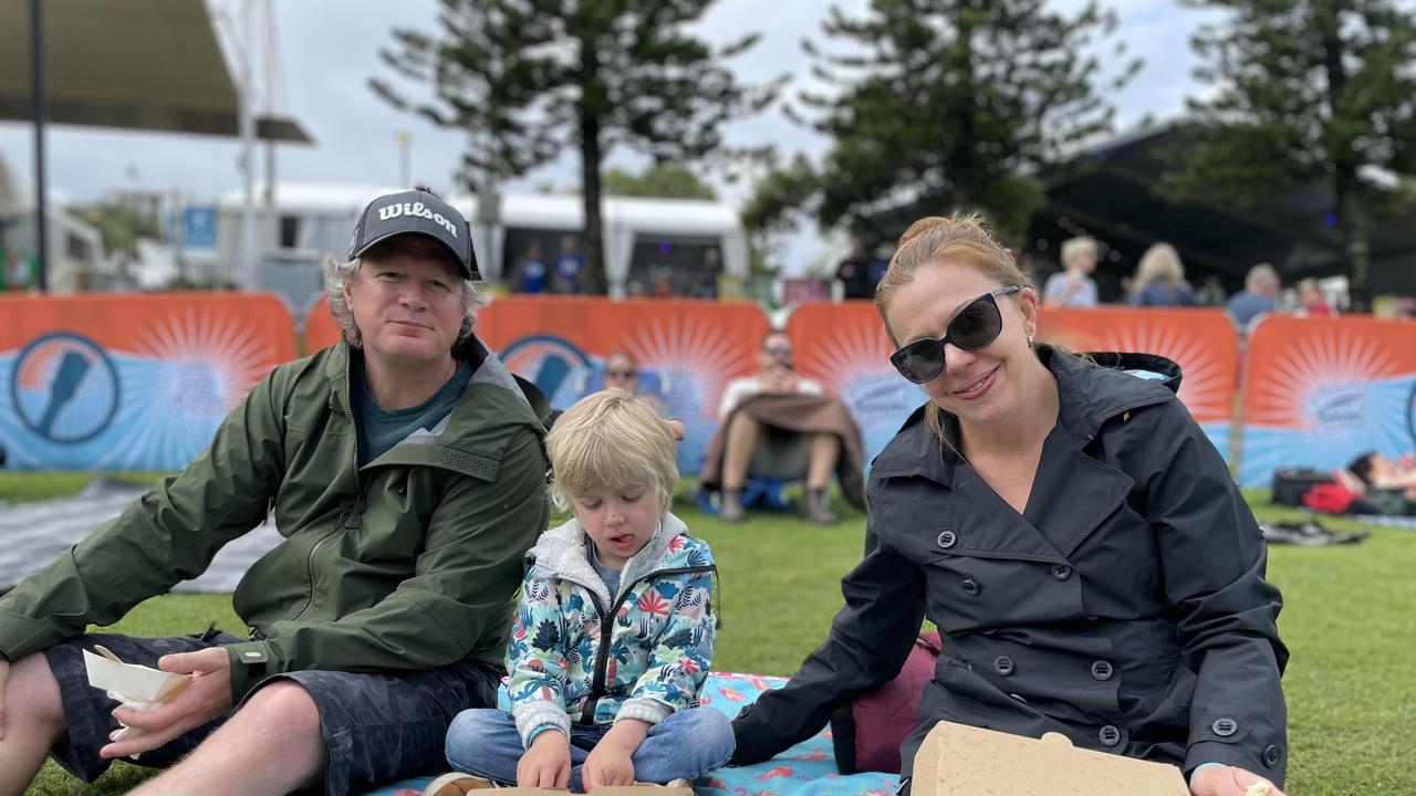 James, left, Cadel, middle, and Anne, right. Picture: Asa Andersen.