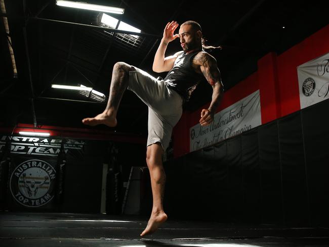 UFC fighter Ashkan Mokhtarian pictured at Top Team gym in Wentworthville in Sydney. Picture: Richard Dobson