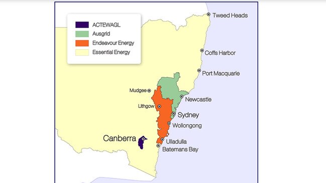 NSW’s electricity distribution zones. Source: solarquotes.com.au