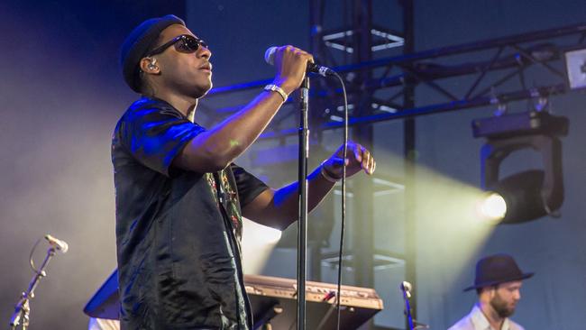 Leon Bridges at the Byron Bay Bluesfest in 2018. Picture: David Harris