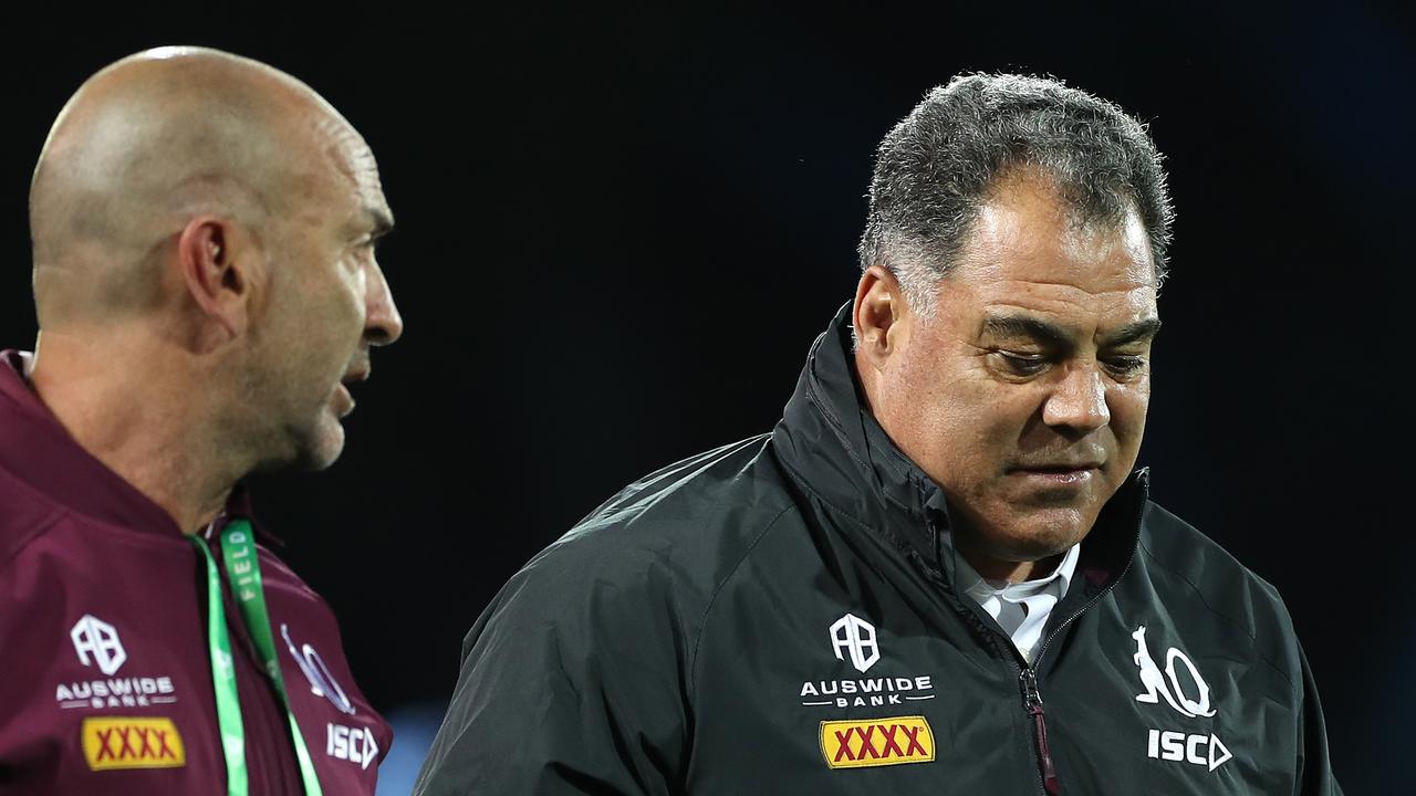 ADELAIDE, AUSTRALIA - NOVEMBER 04: Former Maroons coach Mal Meninga is seen during game one of the 2020 State of Origin series between the Queensland Maroons and the New South Wales Blues at the Adelaide Oval on November 04, 2020 in Adelaide, Australia. (Photo by Mark Kolbe/Getty Images)