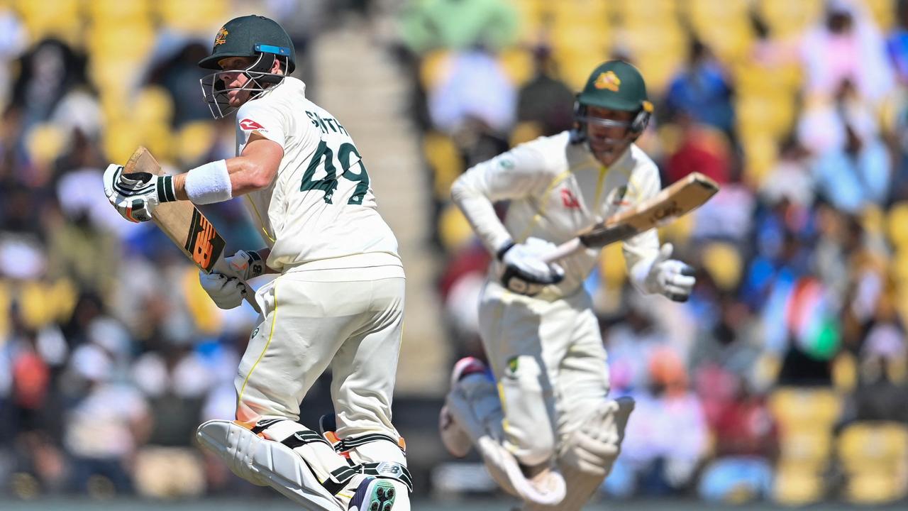 Both Handscomb and Smith gave Aussie fans some hope in their first innings. (VCA) Stadium in Nagpur on February 9, 2023. (Photo by Indranil MUKHERJEE / AFP)