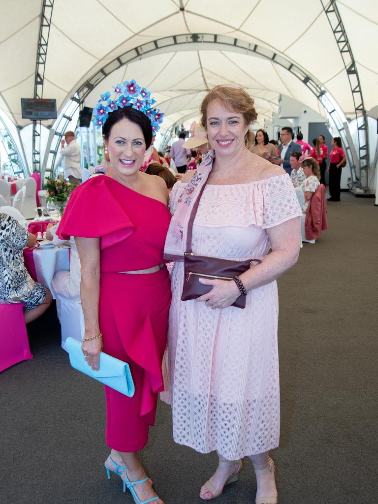 Melanie Whiteley and Jennifer Gaylard at The Dome Garden Party. Picture: Andrew Meadowcroft.