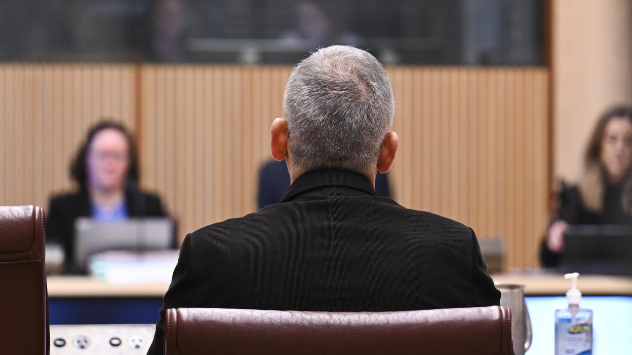 Woolworths CEO Brad Banducci faced intense questioning at the Senate Select Committee on Supermarket Prices on Tuesday. Picture: NCA NewsWire / Martin Ollman