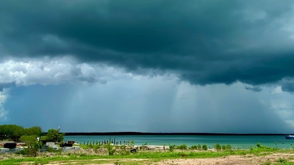 Storm clouds rolling in over Charles Darwin National Park. Picture: Supplied