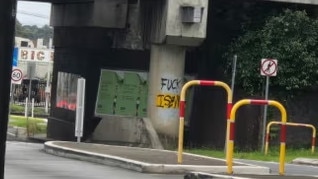 Islamophobic Graffiti seen in Sydney's west in Chester Hill. Picture: The Guardian