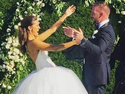 Lauren Phillips and Lachlan Sparks were wed at a lavish wedding at Flinders last year.