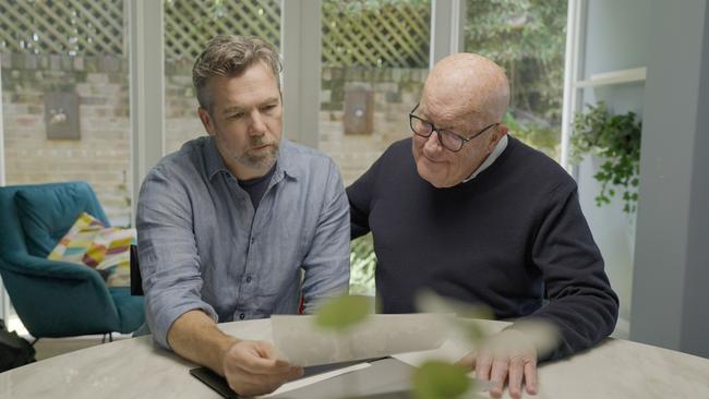 Patrick Brammall with David Robson at Cottage in Randwick, NSW. Photo: Courtesy of SBS