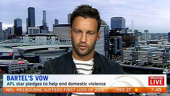 Jimmy Bartel opens up about his family's battle with domestic violence