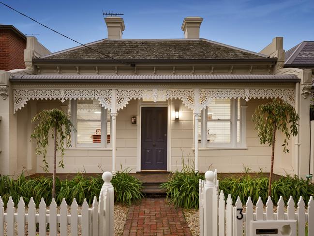 3 Roseberry St, Hawthorn is a double-fronted Victorian house for sale for $1.7m-$1.8m through RT Edgar, Hawthorn