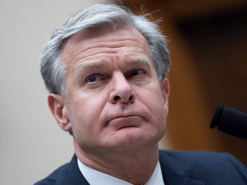 FBI Director Christopher Wray appears before the House Judiciary Committee on Capitol Hill in Washington, DC. Picture: AFP