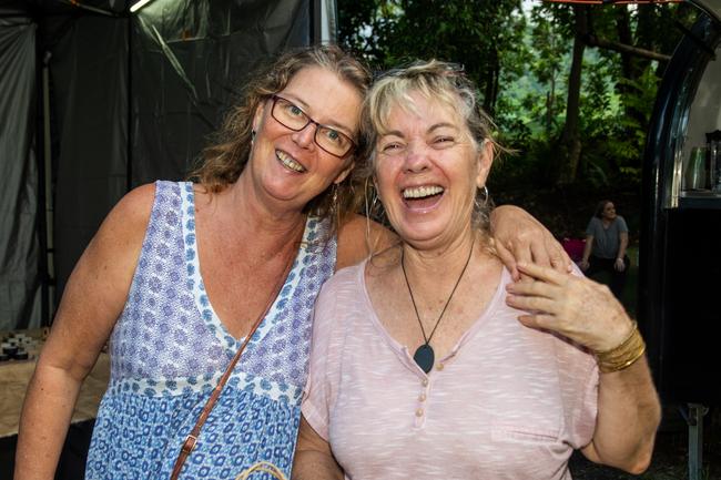 Sandy Van Herberghen and L.A. Collins from the Sunshine Coast at Wintermoon Festival at Mount Charlton.Picture: Michaela Harlow
