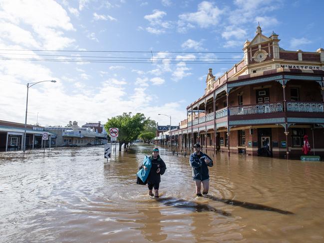 Saturday 15th, The town of Rochester on the Campaspe River under flood as buisnesses and homes begin the clean up. Picture: Jason Edwards