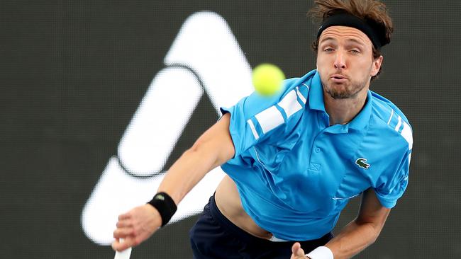 Arthur Rinderknech produced a dominant performance in his Adelaide semi-final victory. Picture: Getty Images