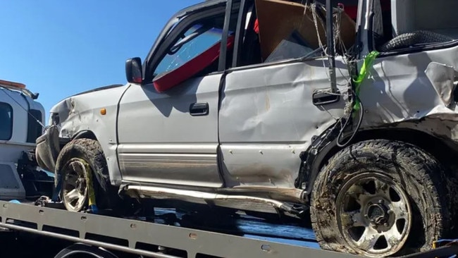 Prado being towed away. Picture – GoFundMe.