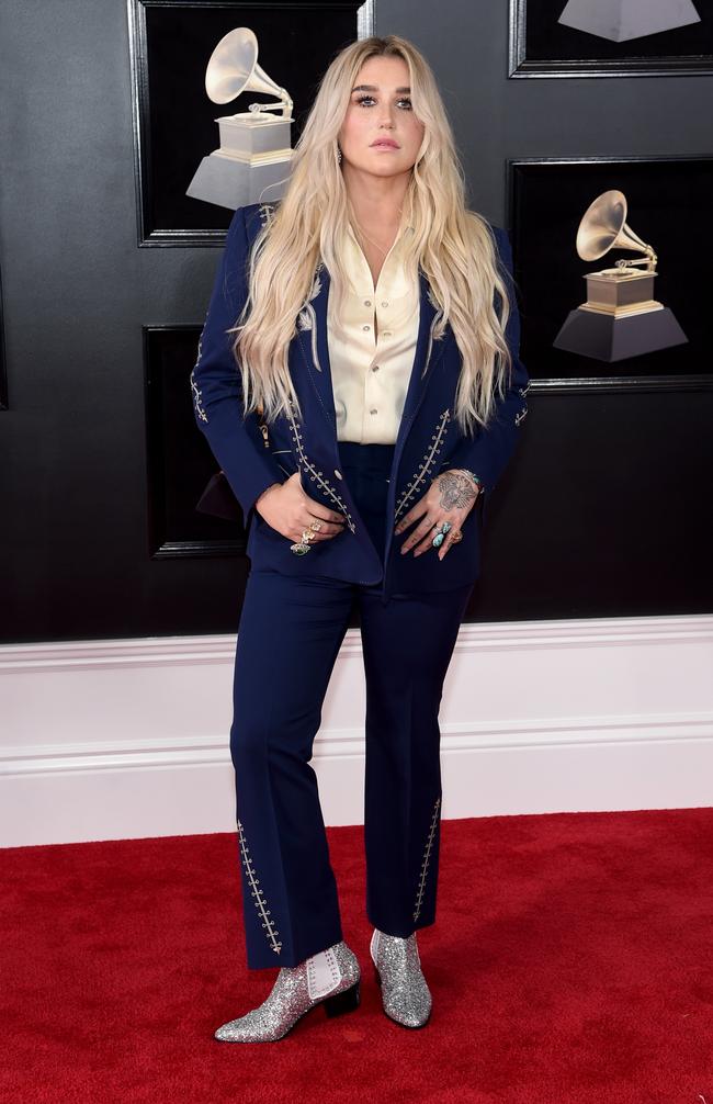 Kesha attends the 60th Annual GRAMMY Awards at Madison Square Garden on January 28, 2018 in New York City. Picture: Jamie McCarthy/Getty Images