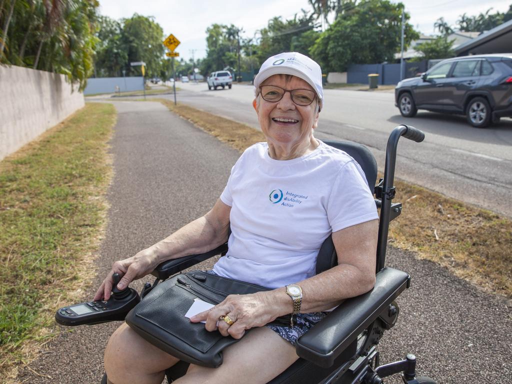 Taxis are the only mode of transport Ms Burridge can travel in safely to get around the Top End. Picture: Floss Adams.