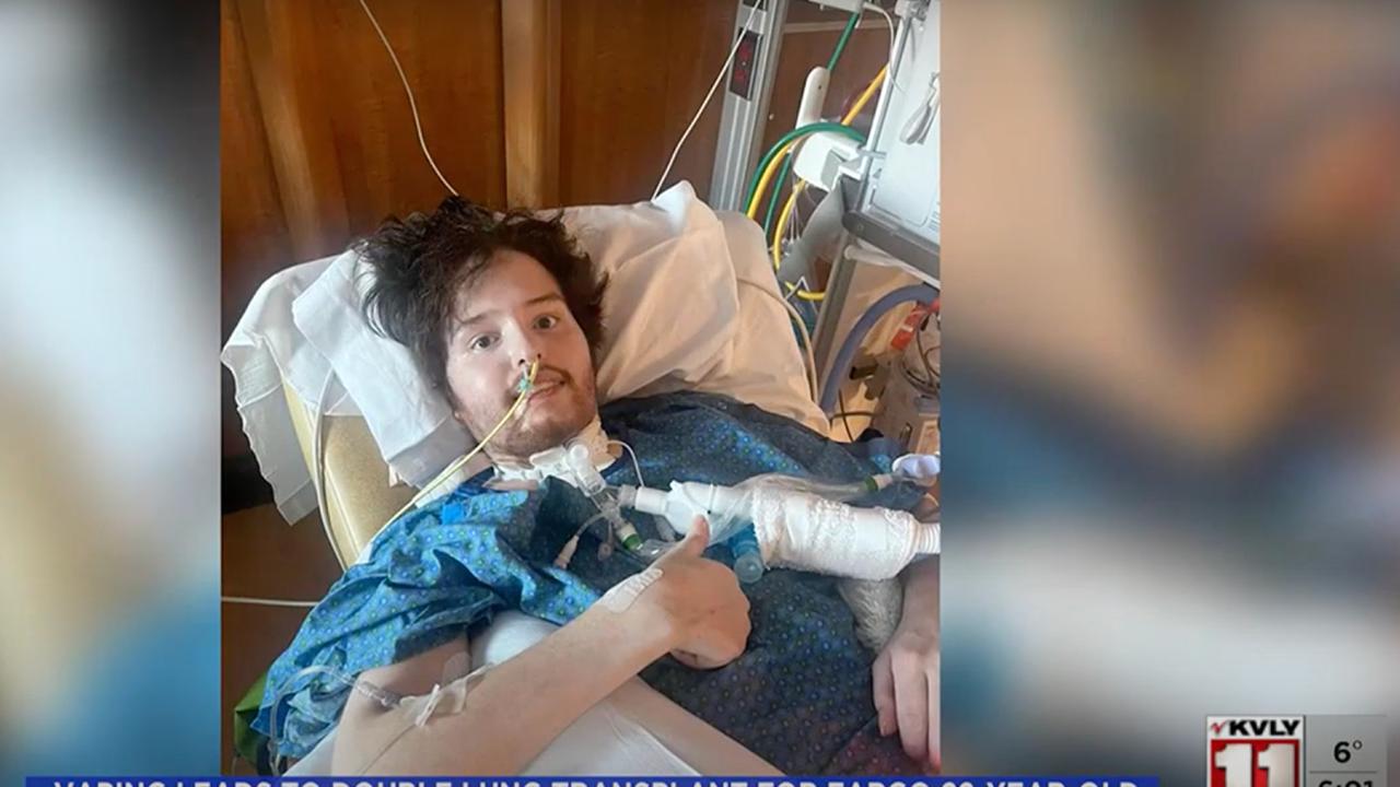 While the double lung transplant saved Allard on January 1, his life will forever be changed, in both the short and long-term aspects, as he can never drink or smoke again. Picture: Valley News Live/YouTube