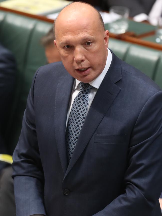 Home Affairs Minister Peter Dutton. Picture: Kym Smith