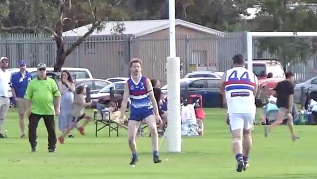 Rosewater's Shane Catterall lines up for a set-shot almost impossible to miss in the draw against Central United. Picture: DartfishTV