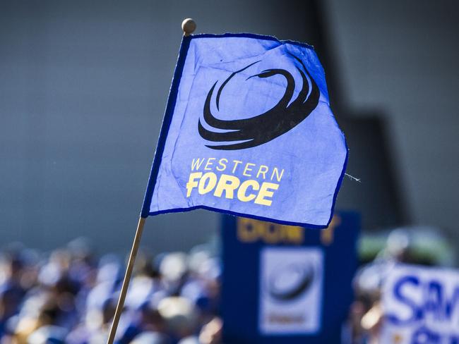 Force supporters during a rally at the Force HQ in Perth, Sunday, August 20, 2017. An estimated 10,000 Western Force fans have rallied in Perth against the Super Rugby club's axing by the Australian Rugby Union. (AAP Image/Tony McDonough) NO ARCHIVING